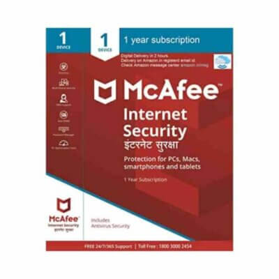 McAfee New Internet Security 1 User 1 Year Antivirus Bazaar