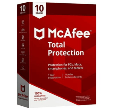 McAfee New Total Protection 10 Users 1 Year Antivirus Bazaar